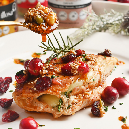 POLLO CON QUESO BRIE Y ARANDANOS