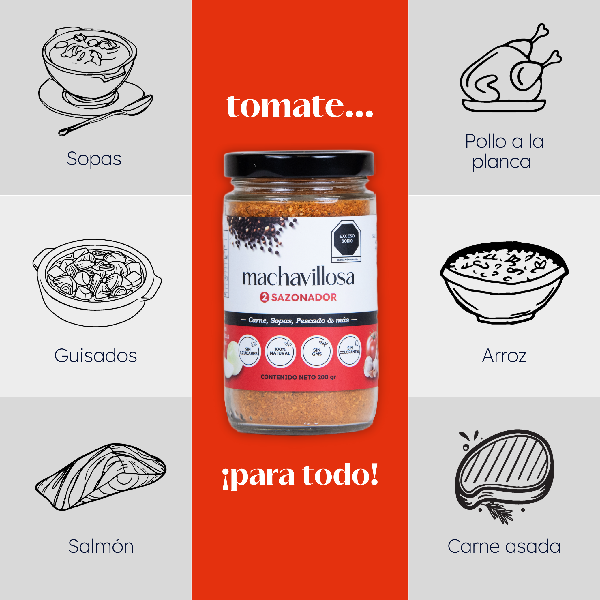 Sazonador 2, Consomé de tomate