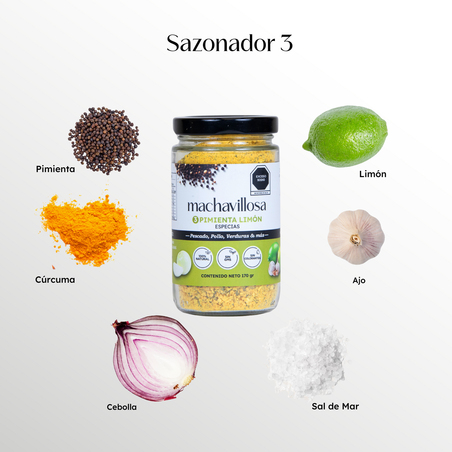 Sazonador 3, Pimienta limón