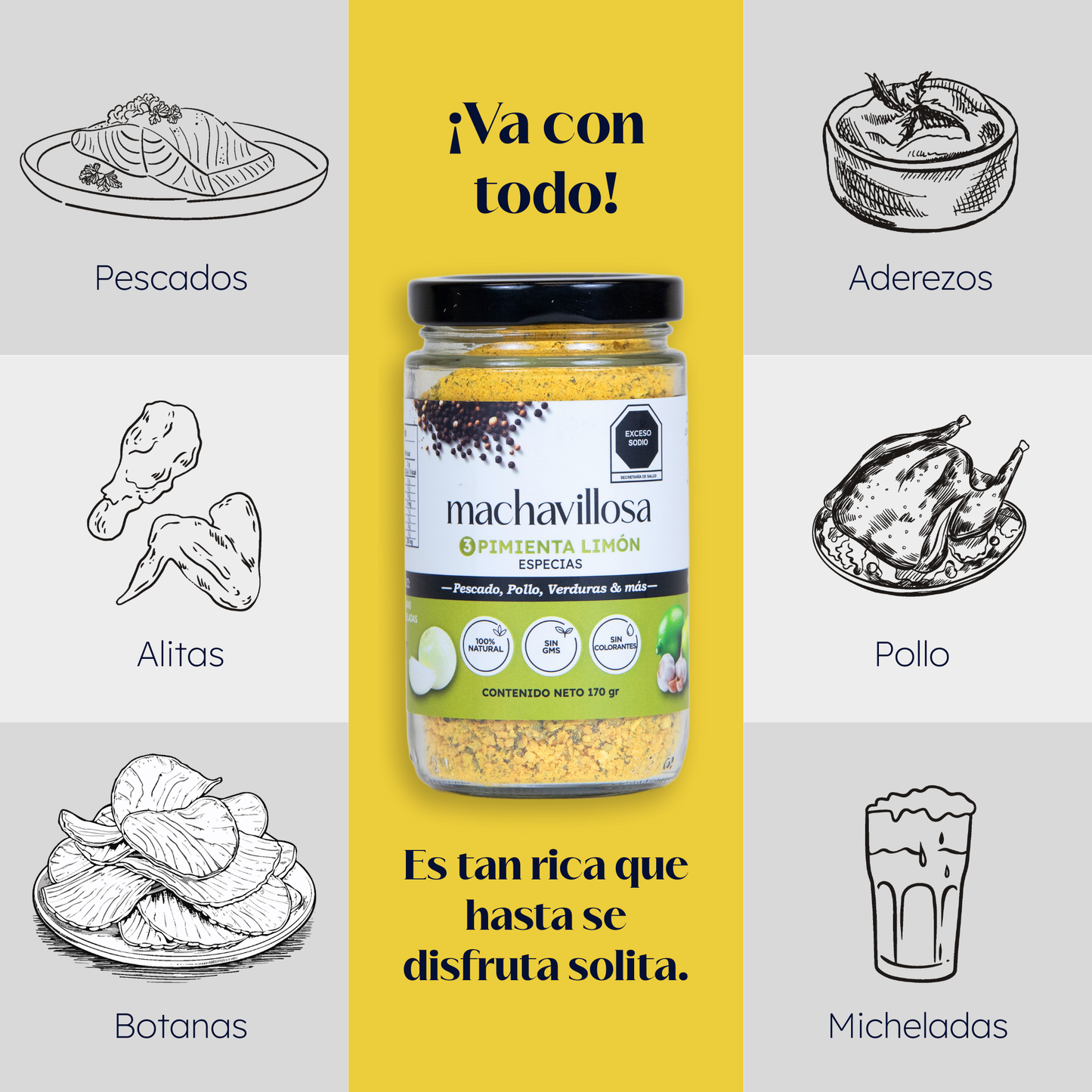 Sazonador 3, Pimienta limón