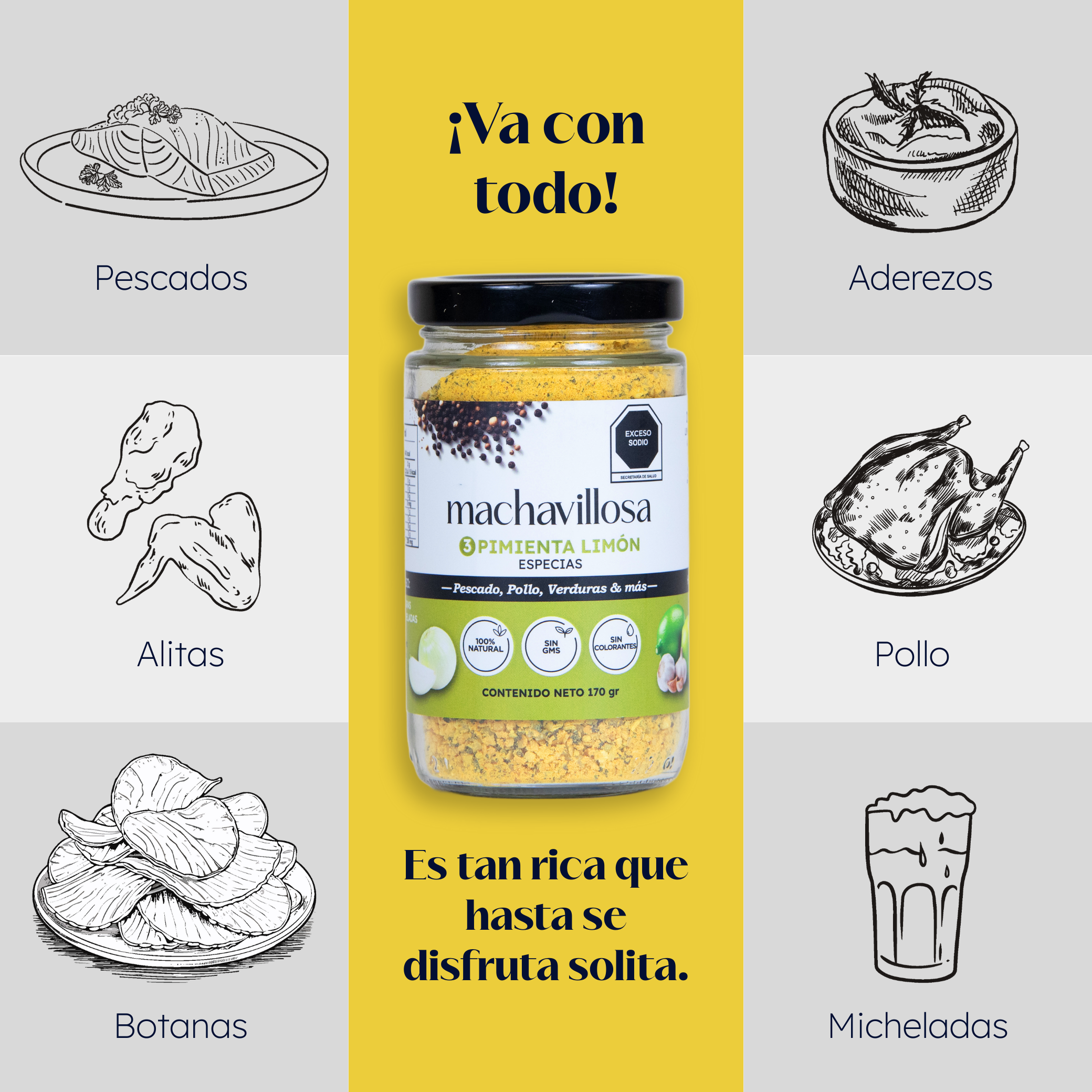 Sazonador 3, Pimienta limón