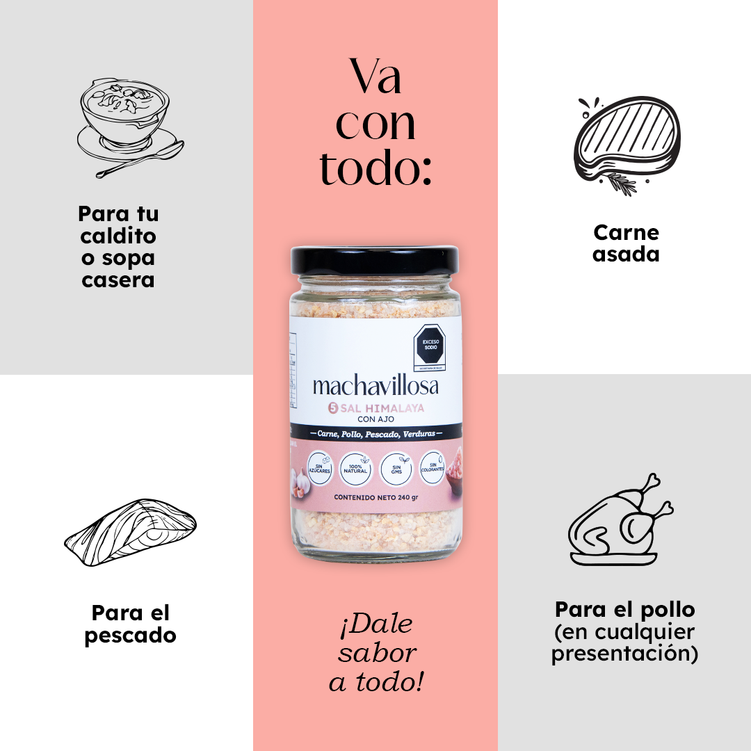 Sazonador 5, Sal Himalaya con Ajo