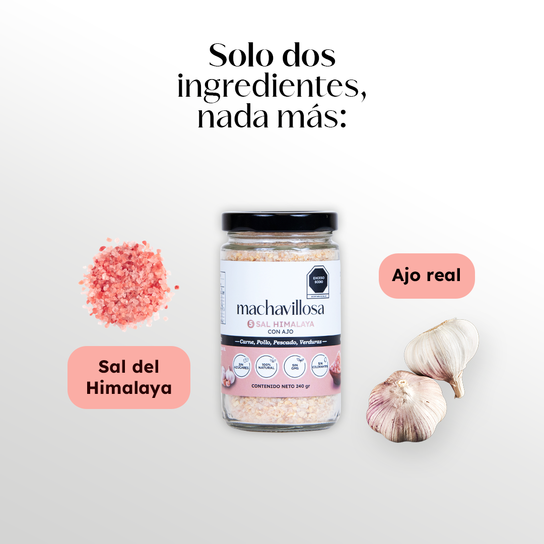 Sazonador 5, Sal Himalaya con Ajo
