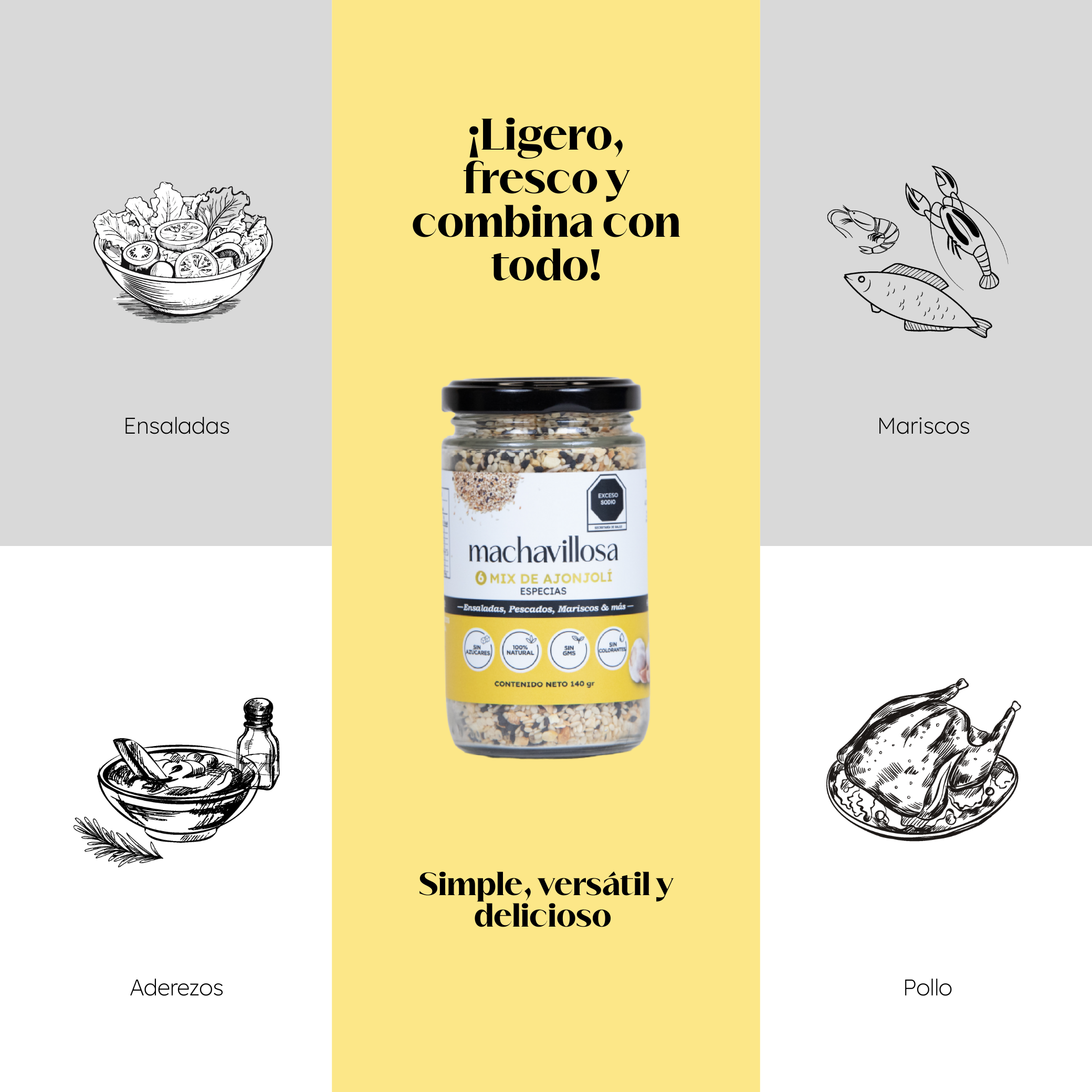 Sazonador 6, Mix de Ajonjolí