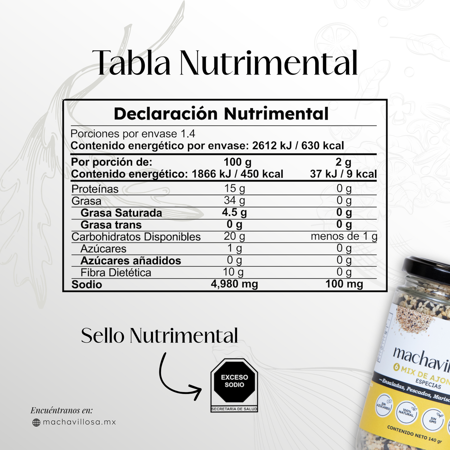 Sazonador 6, Mix de Ajonjolí